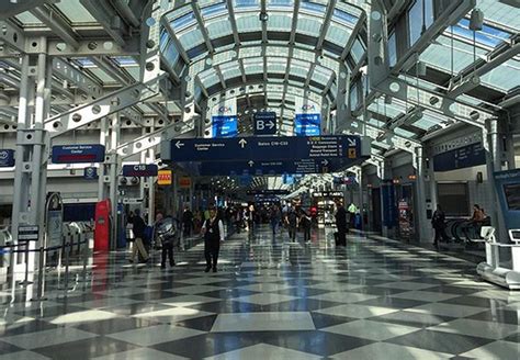 Shopping at Chicago O'Hare Airport .